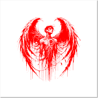 the crow angel red Posters and Art